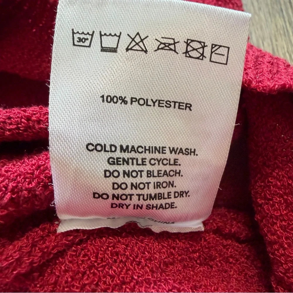 PEPPERMAYO Hidden Hills Knit Rose Strapless Tube Top Maroon Stretch Casual M/L - Picture 8 of 12